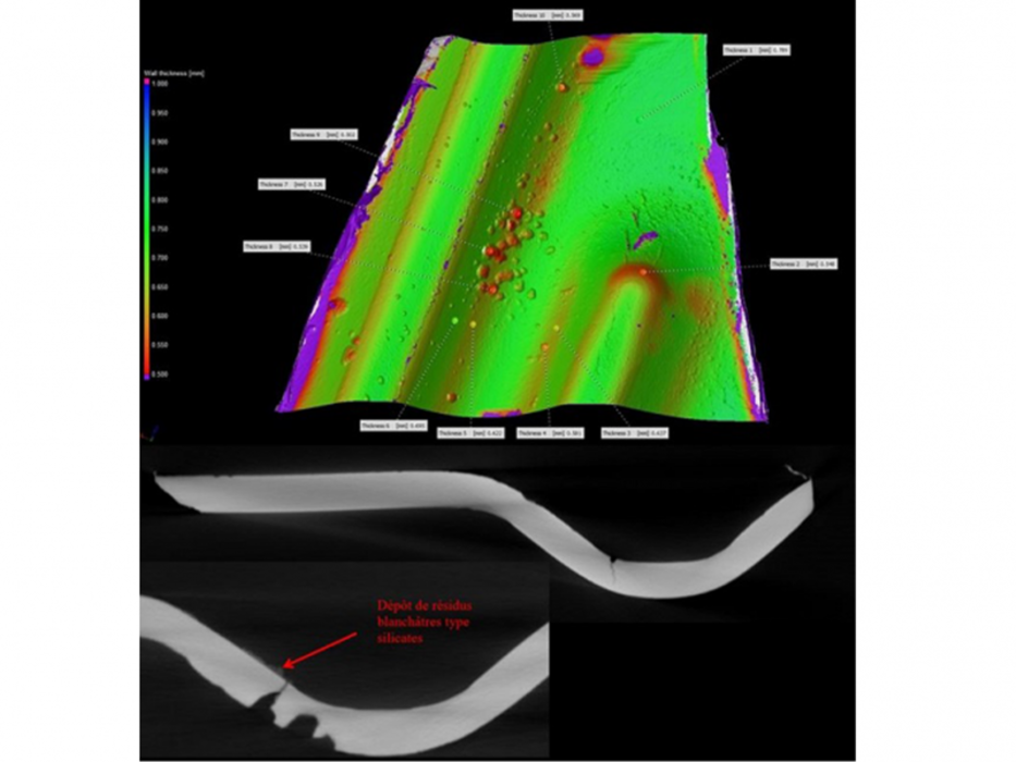 L’apport de la tomographie par imagerie X – partie 2 : examen de traces de corrosion sur une plaque en alliage INOX